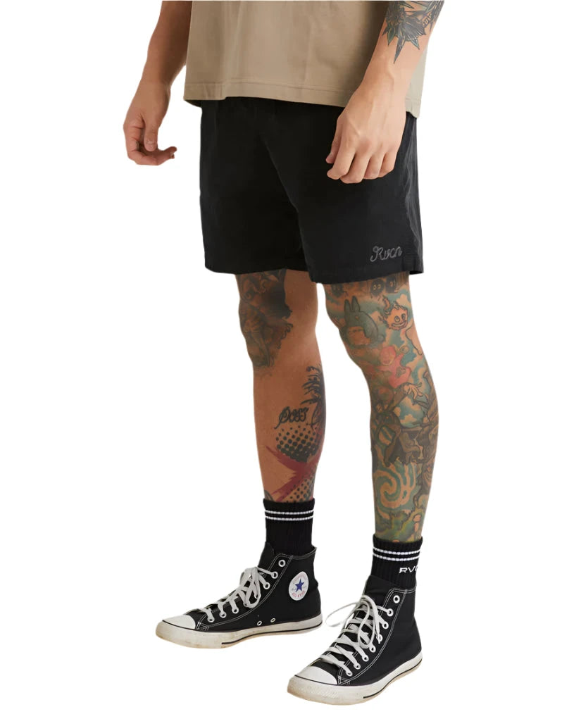 RVCA Escape Elastic Cord Short II Black Men's Walkshorts RVCA