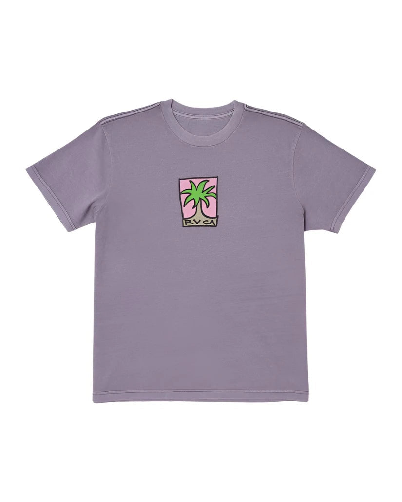 RVCA Small Palm T-Shirt Purple Sage Men's Short Sleeve T-Shirts RVCA