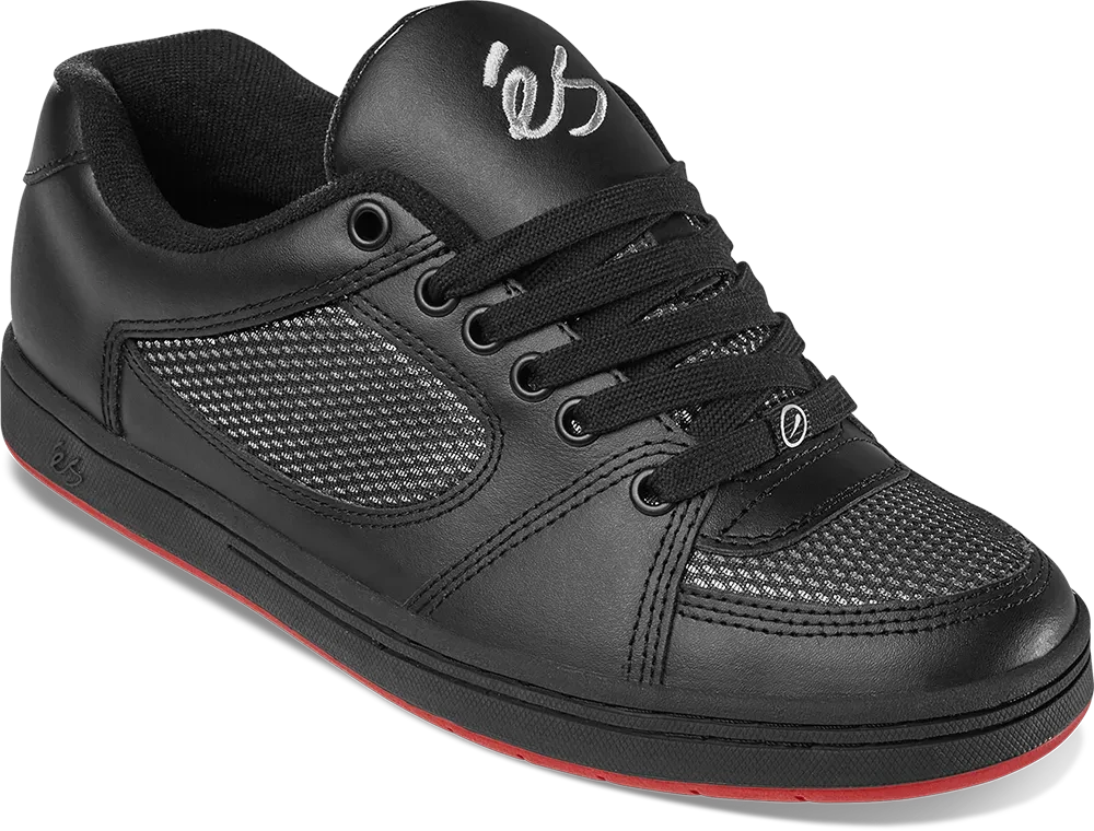 ES Accel Shoe Black/Black/Red Men's Skate Shoes Es