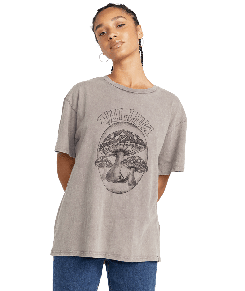 VOLCOM Women's Turnt N Burnt T-Shirt Slate Grey Women's T-Shirts Volcom 