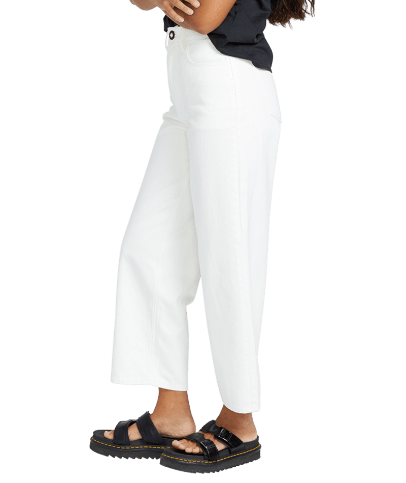 VOLCOM Women's Weelow Jeans Star White Women's Pants Volcom