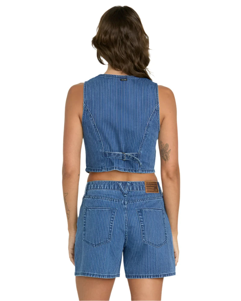 VOLCOM Women's Stoned Boyfriend Shorts Stripe Women's Shorts Volcom