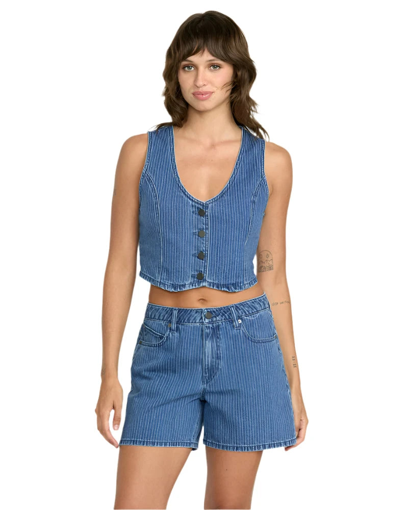 VOLCOM Women's Stoned Boyfriend Shorts Stripe Women's Shorts Volcom