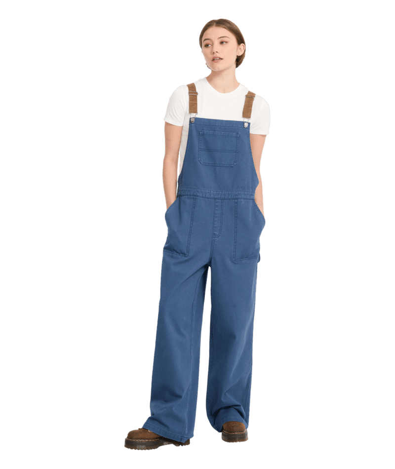 VOLCOM Women's Full Cut Overalls Harbor Blue Women's Pants Volcom