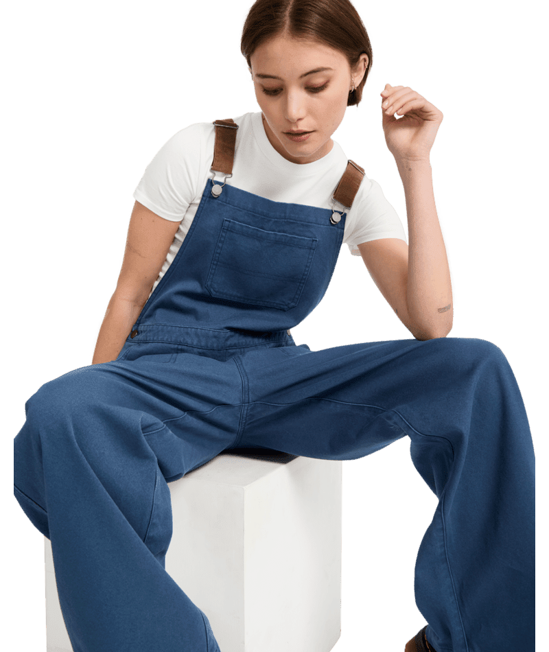 VOLCOM Women's Full Cut Overalls Harbor Blue Women's Pants Volcom