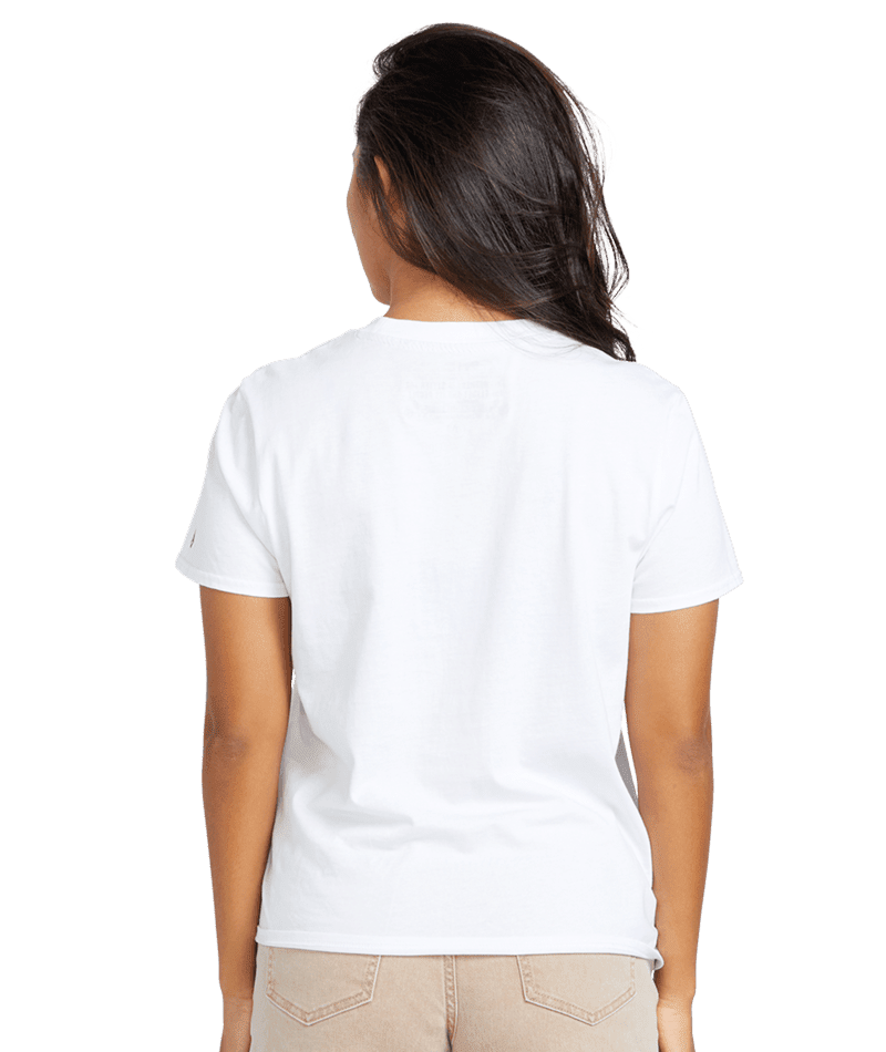 VOLCOM Women's One Of Each Boyfriend T-Shirt White Women's T-Shirts Volcom