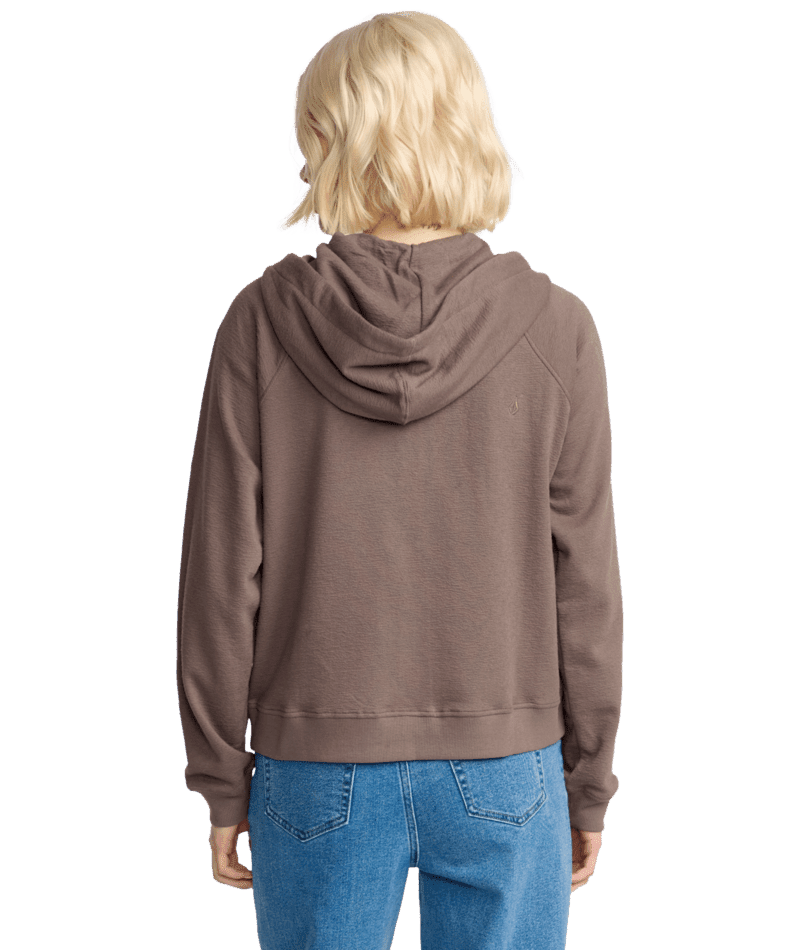 VOLCOM Women's Lived In Fleece Zip Black Plum Women's Zip Hoodies Volcom