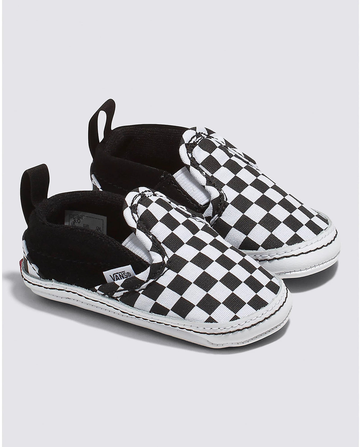 VANS Infant Slip On V Crib Shoes Black/White Checker Youth and Toddler Skate Shoes Vans