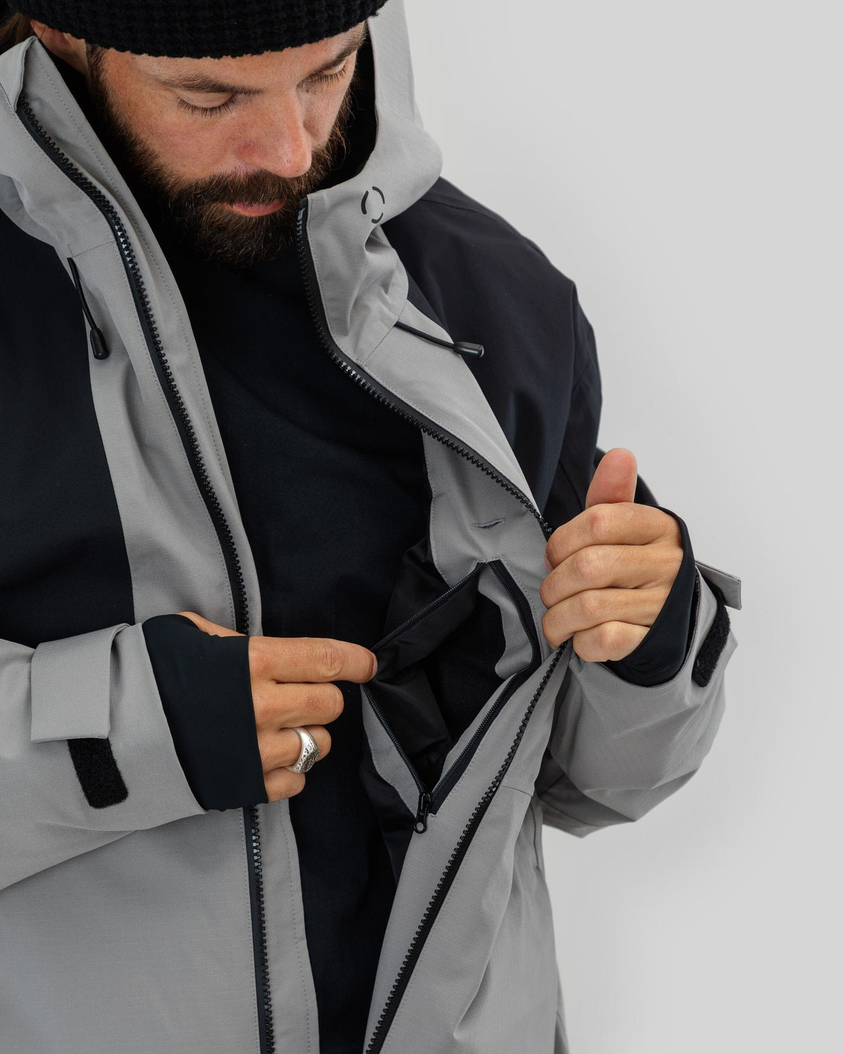 BEYOND MEDALS Fullzip 2L Snow Jacket Grey 2026 Men's Snow Jackets Beyond Medals