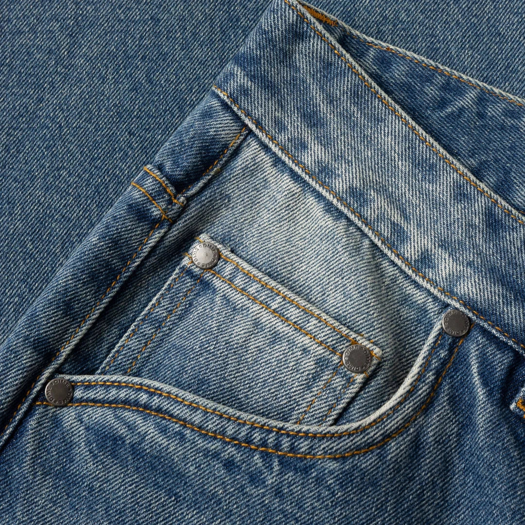 DIME Relaxed Denim Pants Sandblasted Indigo Men's Denim Dime MTL