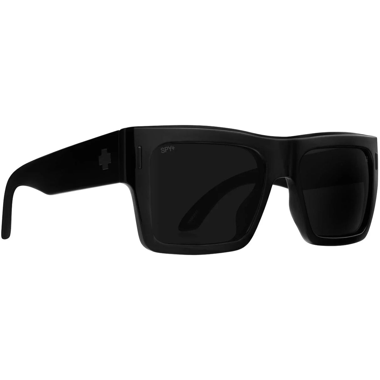 SPY Bowery Gloss Black - Happy Grey Murdered Out Black Polarized Sunglasses Sunglasses Spy