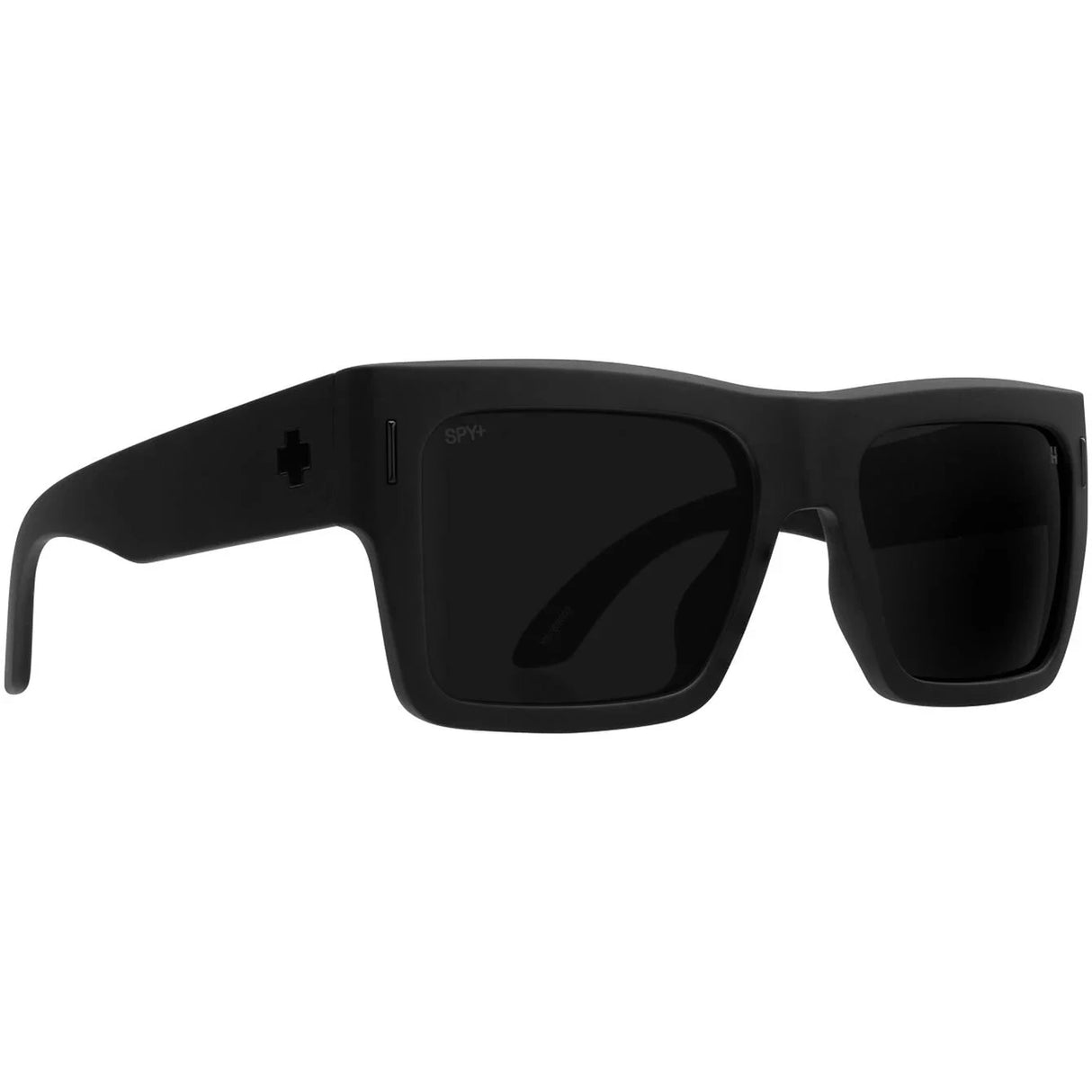 SPY Bowery Matte Black - Happy Grey Murdered Out Black Polarized Sunglasses