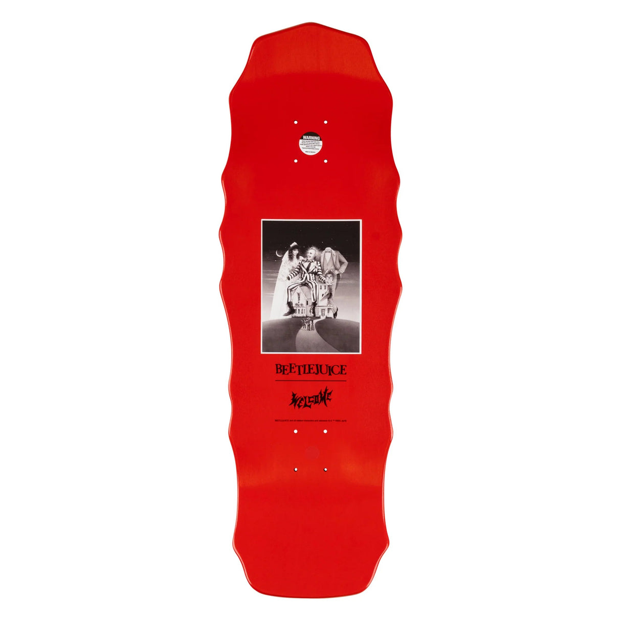 WELCOME BEETLEJUICE x Welcome Carousel on Widow Red Dip 10.0 Skateboard Deck Skateboard Decks Welcome