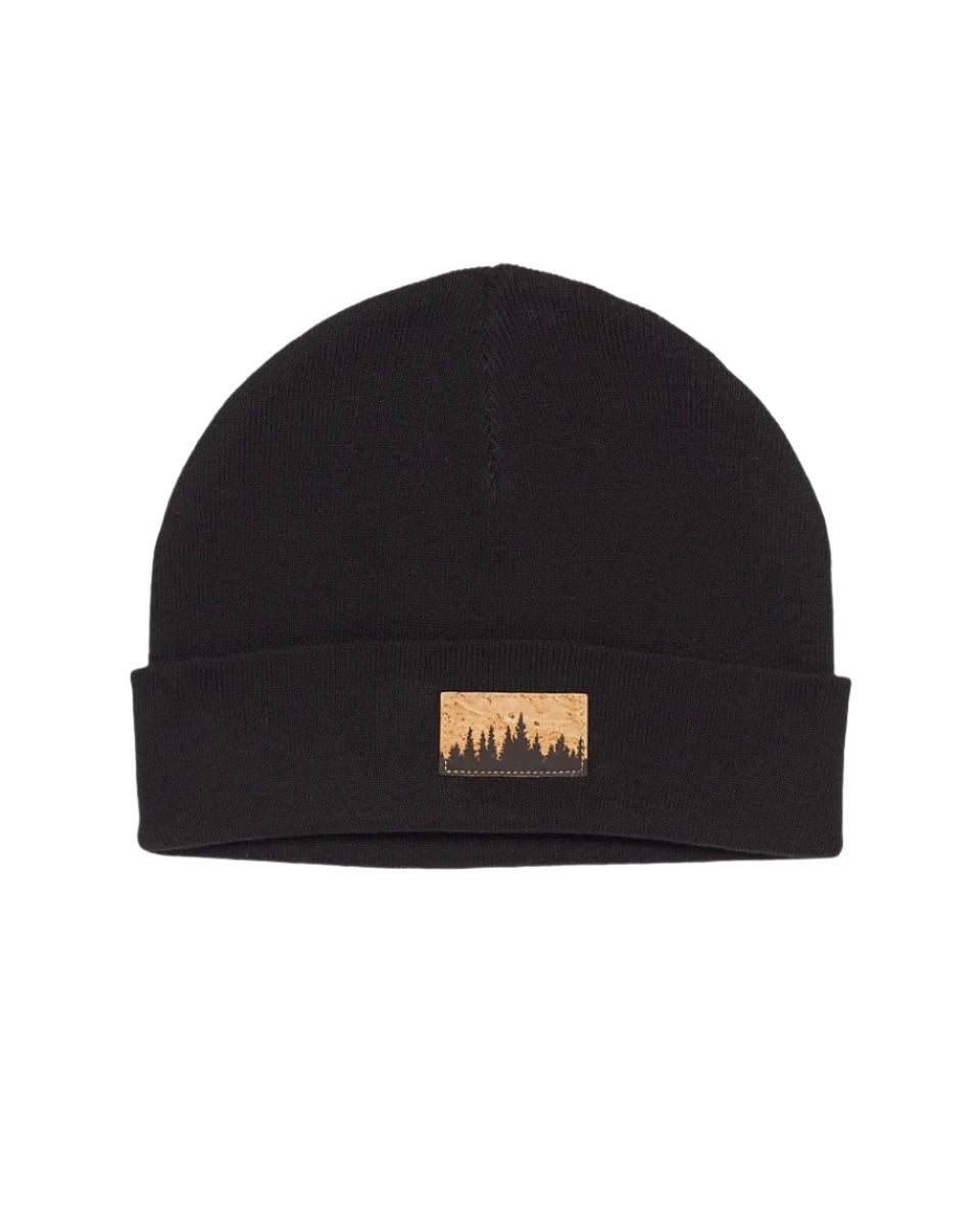 TENTREE Juniper Cork Patch Beanie Meteorite Black/Cork Patch Men's Beanies Tentree