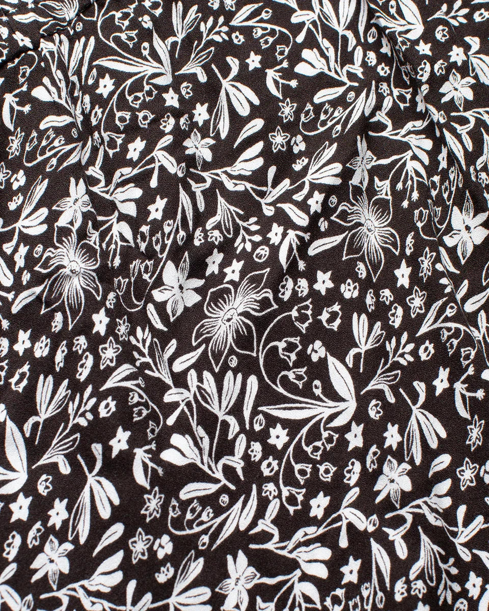 TENTREE Women's EcoWoven Crepe Hopewell Dress Meteorite Black/Field Flower Women's Dresses Tentree