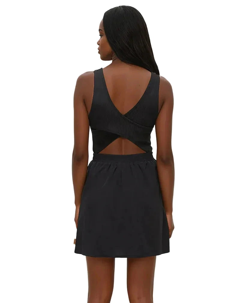 TENTREE Women's Ashby Dress Meteorite Black Women's Dresses Tentree