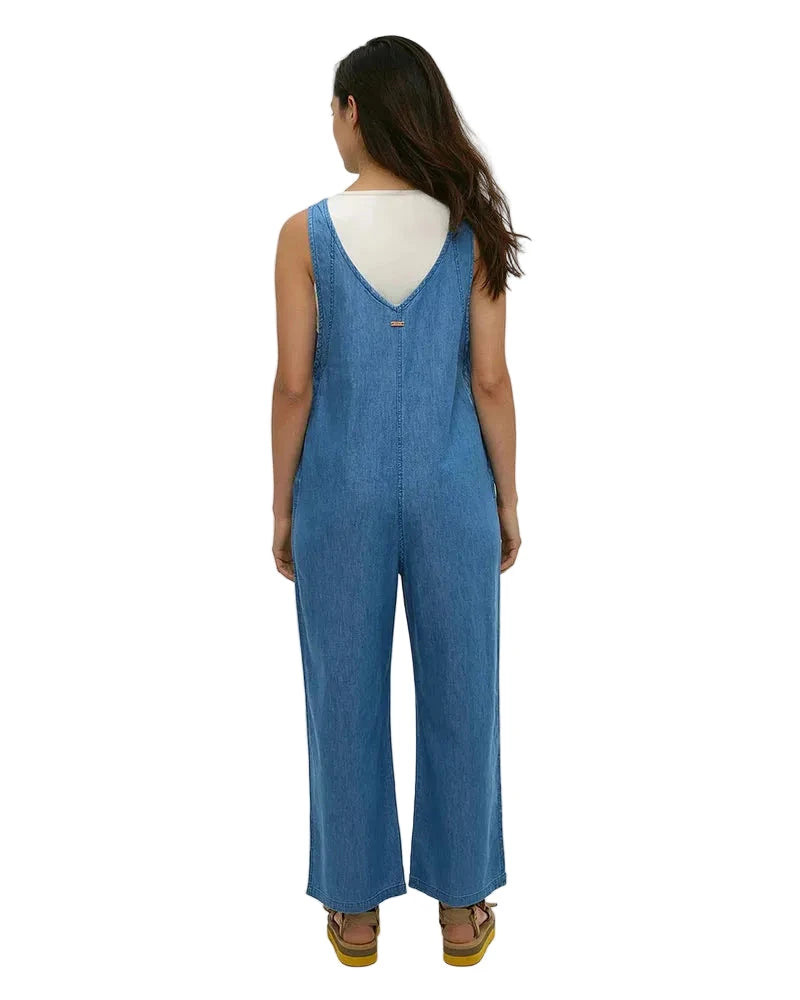 TENTREE Women's Nova Overall Mid Wash Women's Rompers & Jumpsuits Tentree