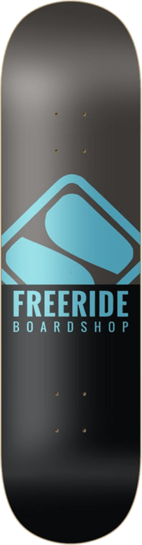 FREERIDE Stacked Logo 8.25 Blue Skateboard Deck Skateboard Decks Freeride Boardshop