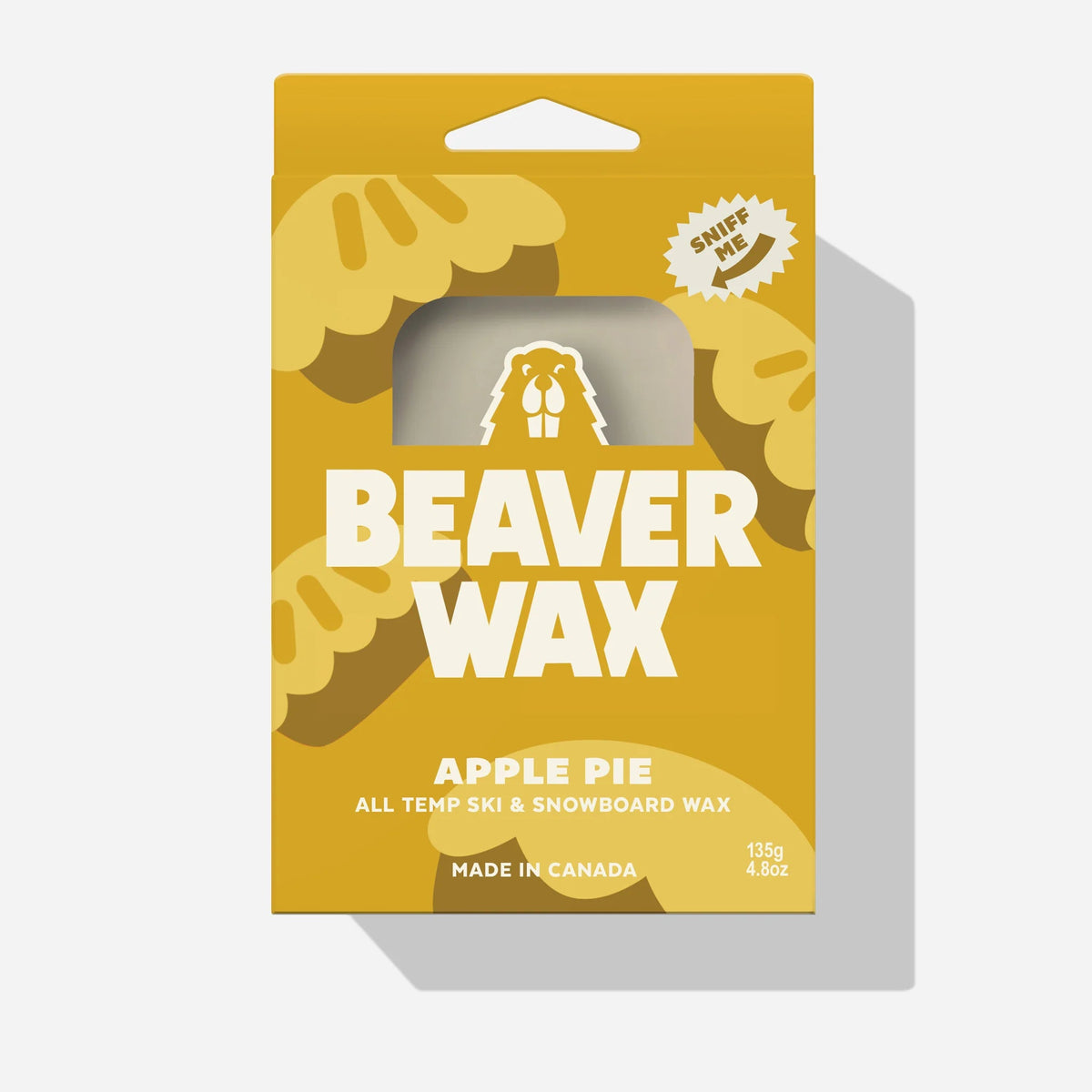 BEAVER WAX Apple Pie Scented Snow Wax Snowboard Wax Beaver Wax