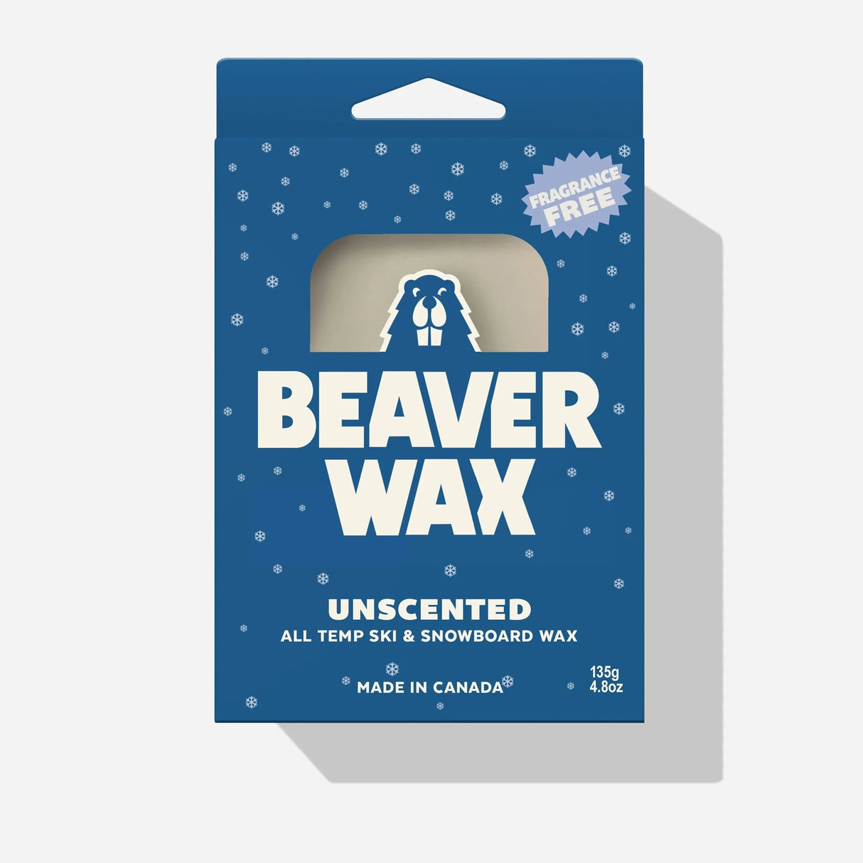 BEAVER WAX Fragrance Free All Temperature Snow Wax Snowboard Wax Beaver Wax