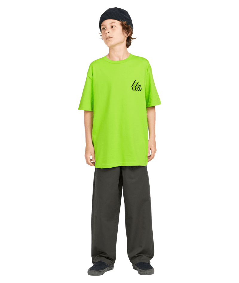 VOLCOM Boys Repeater T-Shirt Electric Green Men's Short Sleeve T-Shirts Volcom