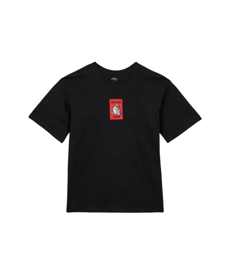 VOLCOM Boys Rockout T-Shirt Black Men's Short Sleeve T-Shirts Volcom