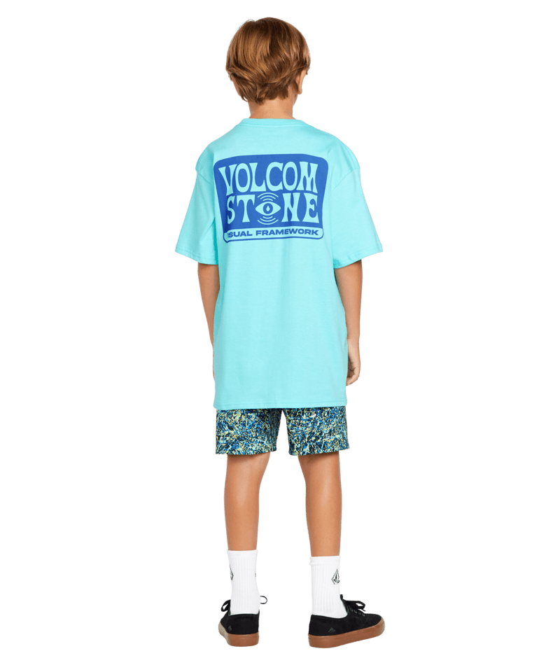 VOLCOM Boy's Viz Fray T-Shirt Crete Blue Boy's T-Shirts Volcom 