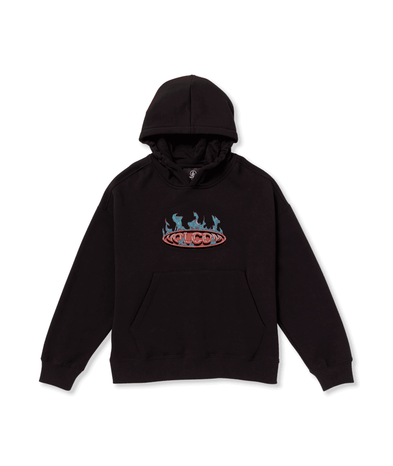 VOLCOM Boys Combust Pullover Hoodie Black Boy's Pullover Hoodies Volcom