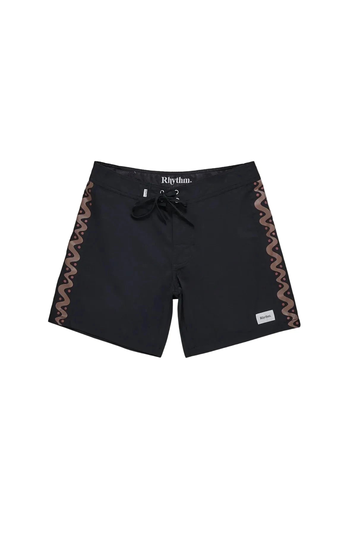 RHYTHM Snake Trial Trunks Black Men's Boardshorts Rhythm