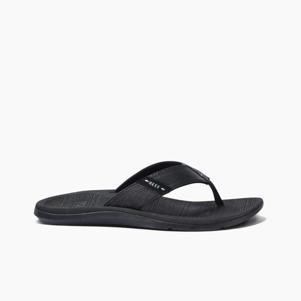 REEF Santa Ana Sandals All Black Men's Sandals Reef