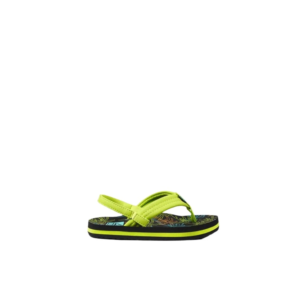 REEF Toddler Little Ahi Sandals Neon Palm Youth Sandals Reef