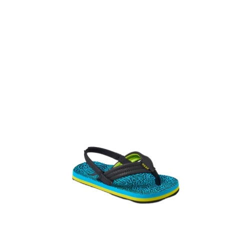 REEF Kids Little Ahi Sandals Blue Coral Youth Sandals Reef