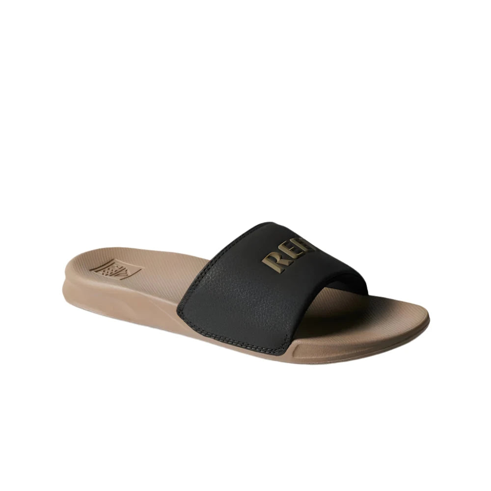 REEF One Slide Sandals Black/Fossil Men's Sandals Reef