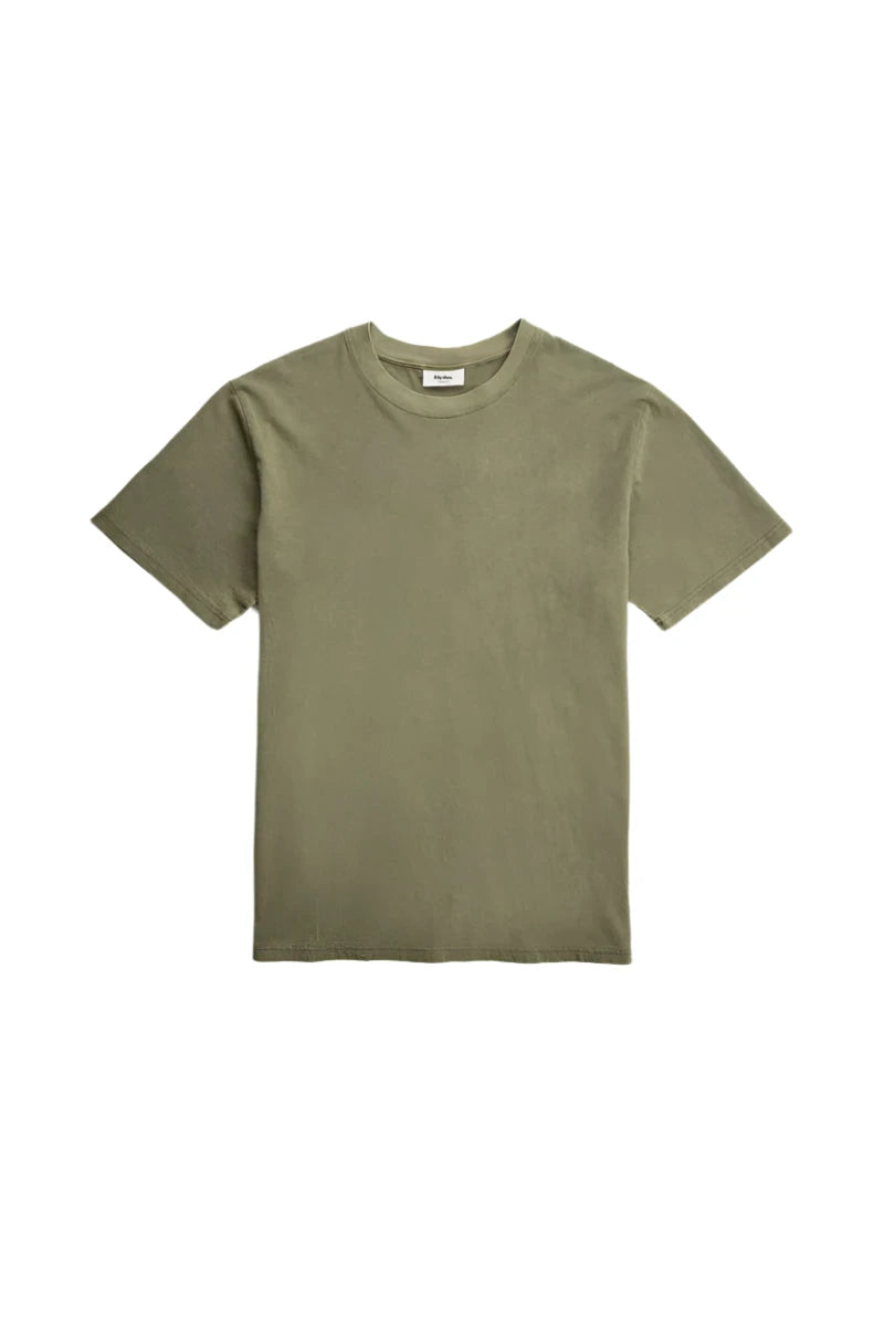 RHYTHM Classic Vintage T-Shirt Olive Men's Short Sleeve T-Shirts Rhythm