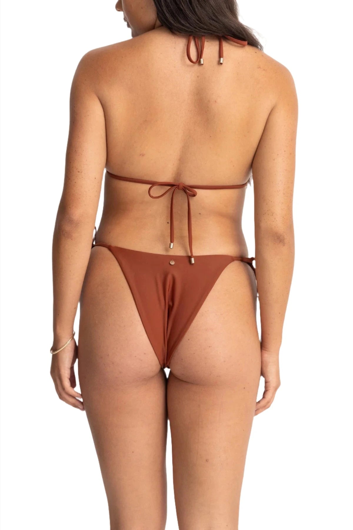 RHYTHM Women's Classic Tie Side High Cut Bikini Bottom Rust Women's Bikini Bottoms Rhythm 