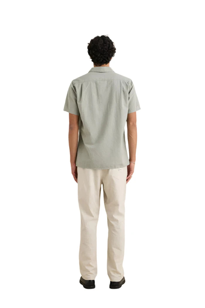 RHYTHM Classic Linen Short Sleeve Button-Up Shirt Seafoam Men's Short Sleeve Button Up Shirts Rhythm