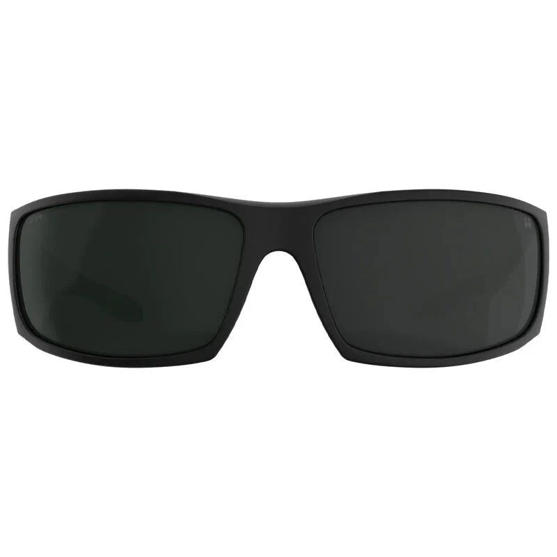SPY Cooper XL Matte Black - Happy Grey Green Polarized Sunglasses Sunglasses Spy