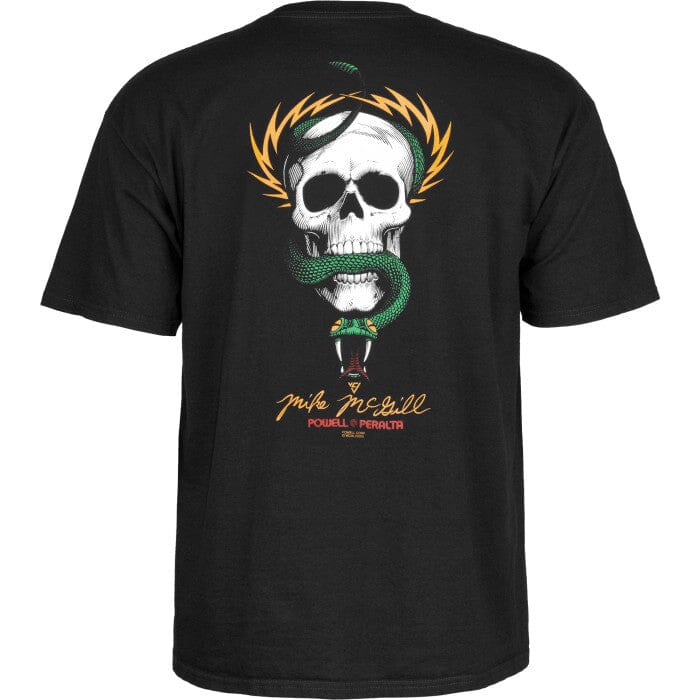 POWELL PERALTA McGill Skull & Snake T-Shirt Black Men's Short Sleeve T-Shirts Powell Peralta