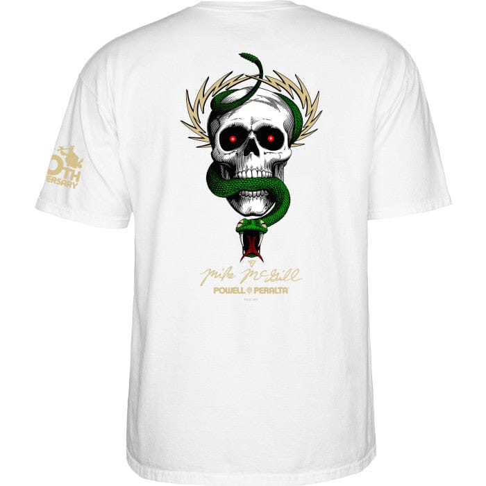 POWELL PERALTA McGill 40th Anniversary McTwist T-Shirt White Men's Short Sleeve T-Shirts Powell Peralta