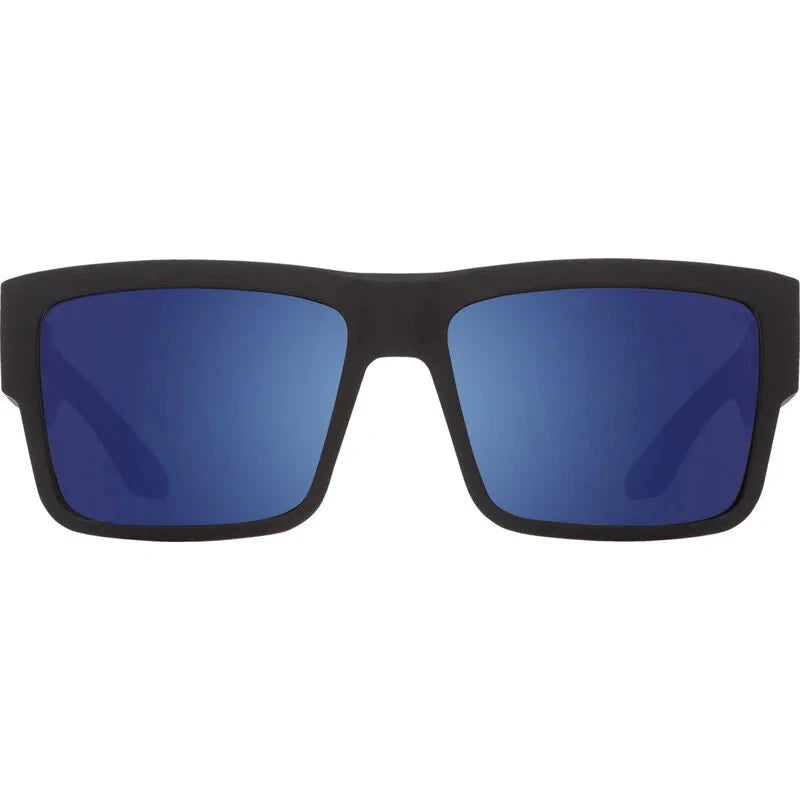 SPY Cyrus Soft Matte Black - Happy Bronze Blue Mirror Sunglasses Sunglasses Spy