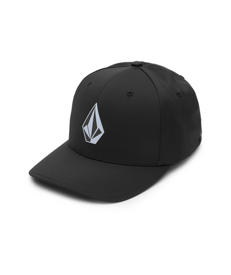 VOLCOM Stone Tech Flexfit Delta Hat Black Men's Hats Volcom