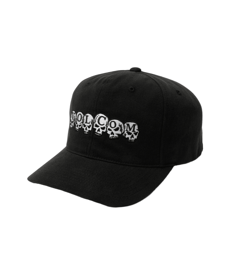VOLCOM Skull Line Snapback Hat Antique Black Men's Hats Volcom