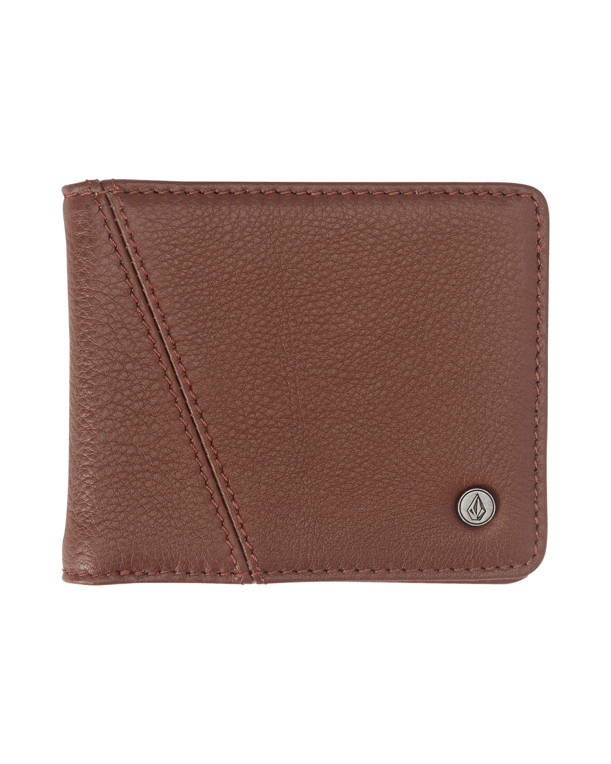 VOLCOM Pay-A-Pal Leather Bi-Fold Wallet Brown Men's Wallets Volcom