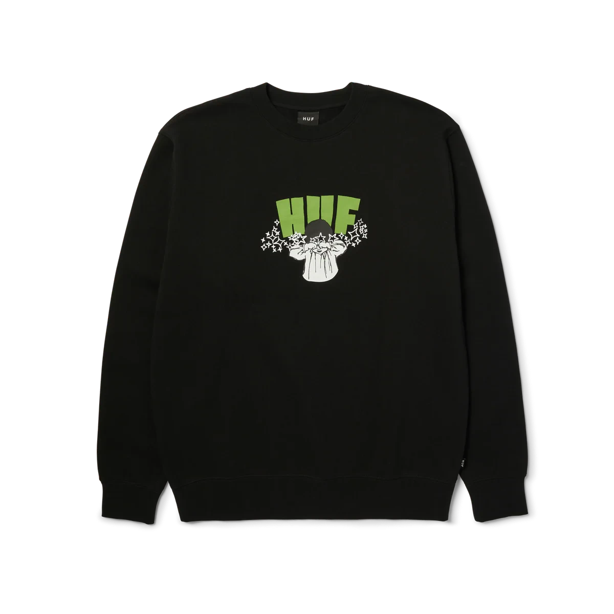 HUF Dazed Crewneck Sweater Black Men's Crewnecks Huf