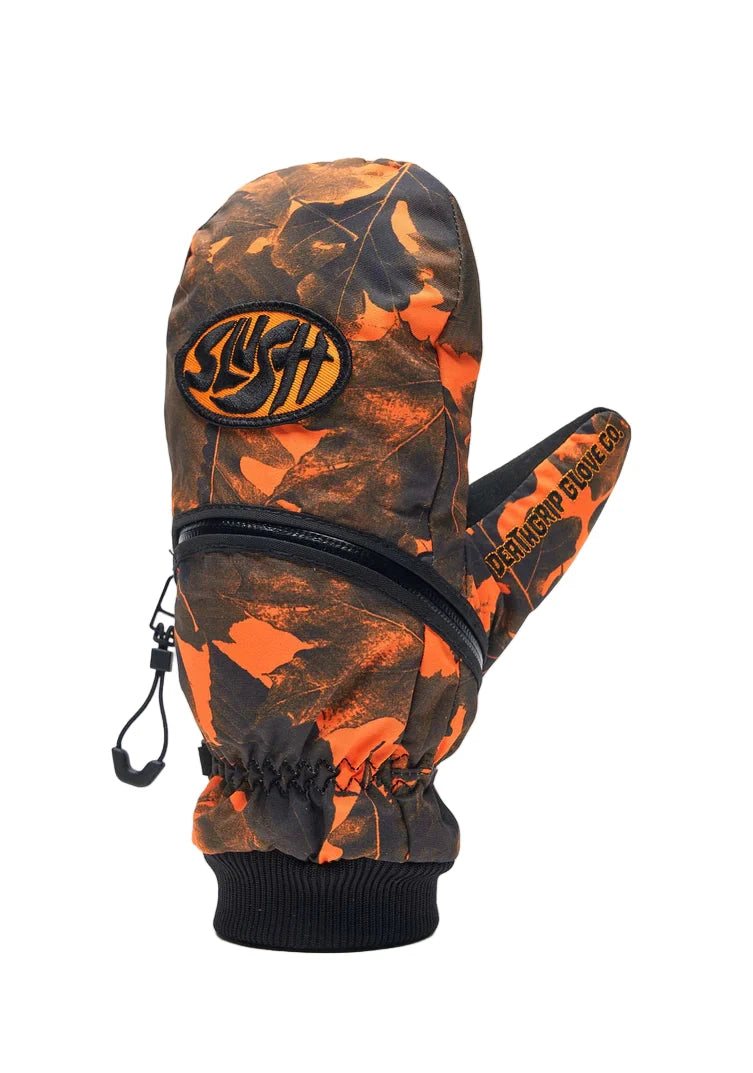 DEATHGRIP Slush Ghoul Mitt Orange Men's Snow Mitts Deathgrip Glove Co