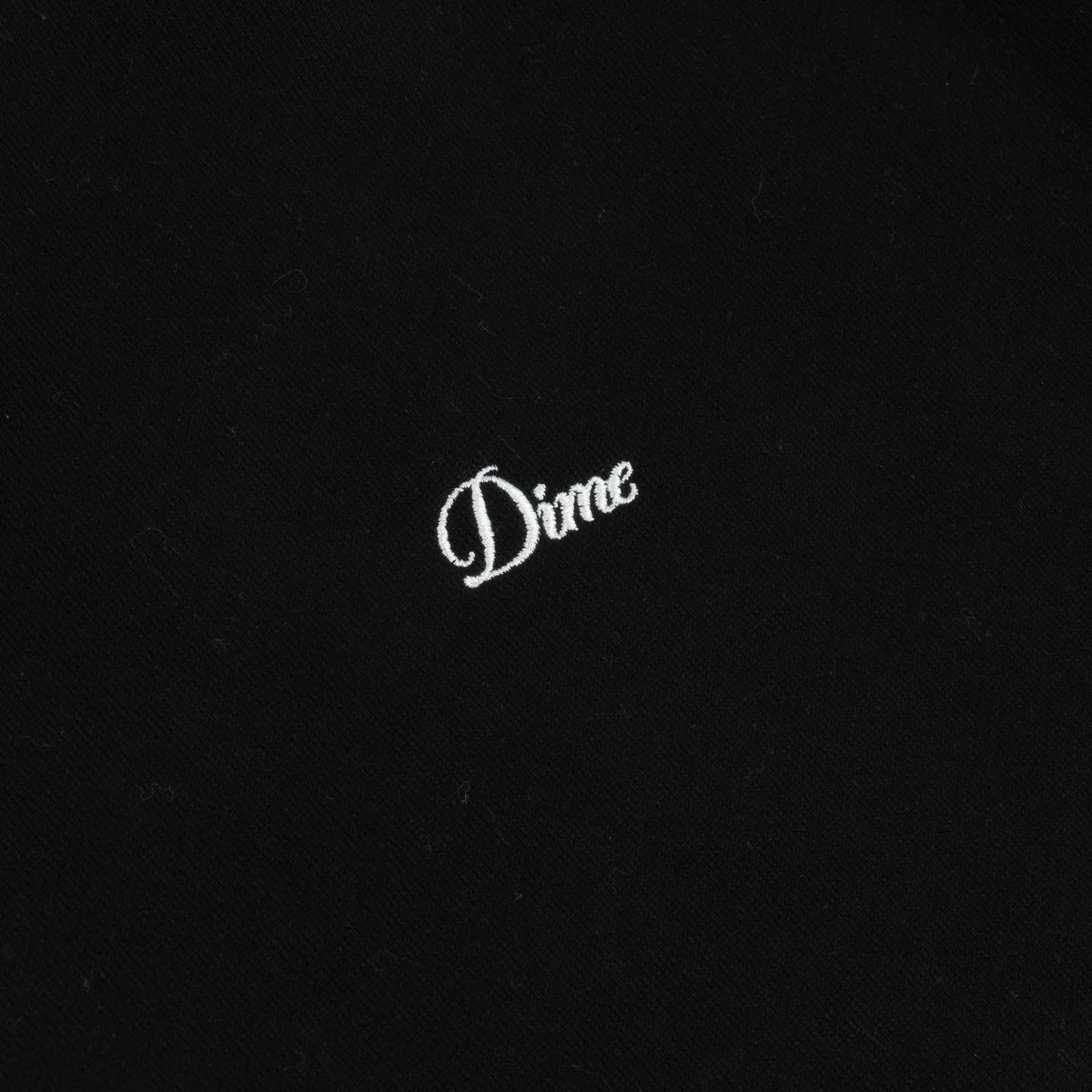 DIME Cursive Small Logo Crewneck Black Men's Crewnecks Dime MTL