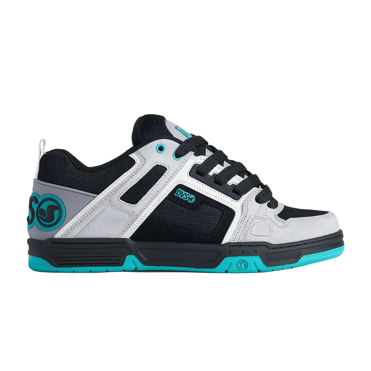 DVS Comanche Shoes Grey/Black/Teal Men's Skate Shoes DVS