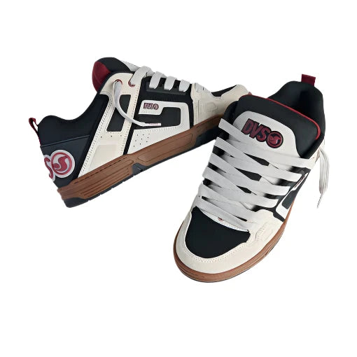 DVS Comanche Shoes Silver/Grey/Black/Ruby Wine Men's Skate Shoes DVS