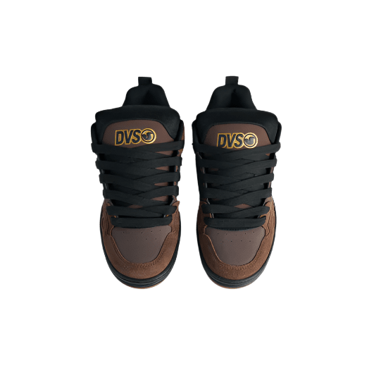 DVS Comanche Shoes Brown/Black/Gold Men's Skate Shoes DVS