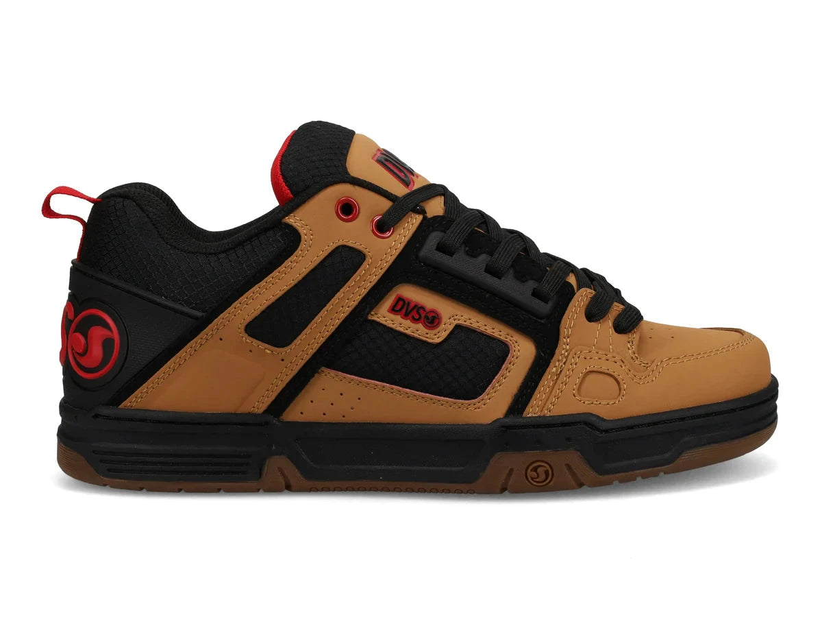 DVS Comanche Shoes Tan/Black/Red Men's Skate Shoes DVS